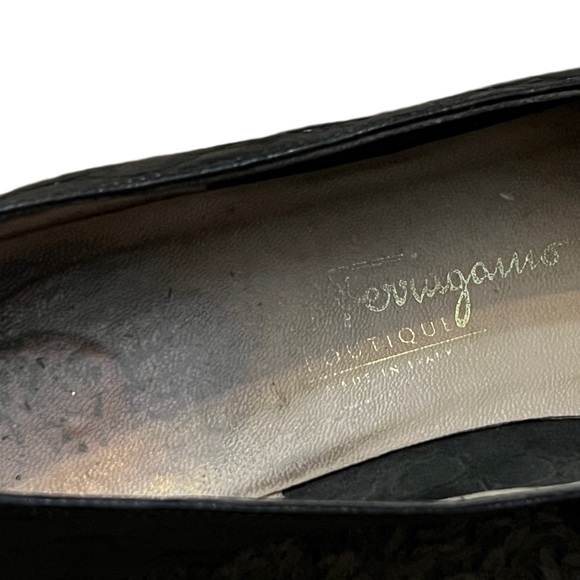 Vintage Salvatore Ferragamo Croc Tassel Loafer - Picture 3 of 5